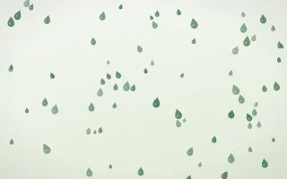Forest Cream Raindrops II — light green and white weather background, variation II