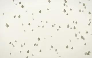 Fresh Linen Raindrops II — light yellow and white weather background, variation II