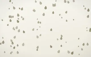 Fresh Linen Raindrops III — light yellow and white weather background, variation III