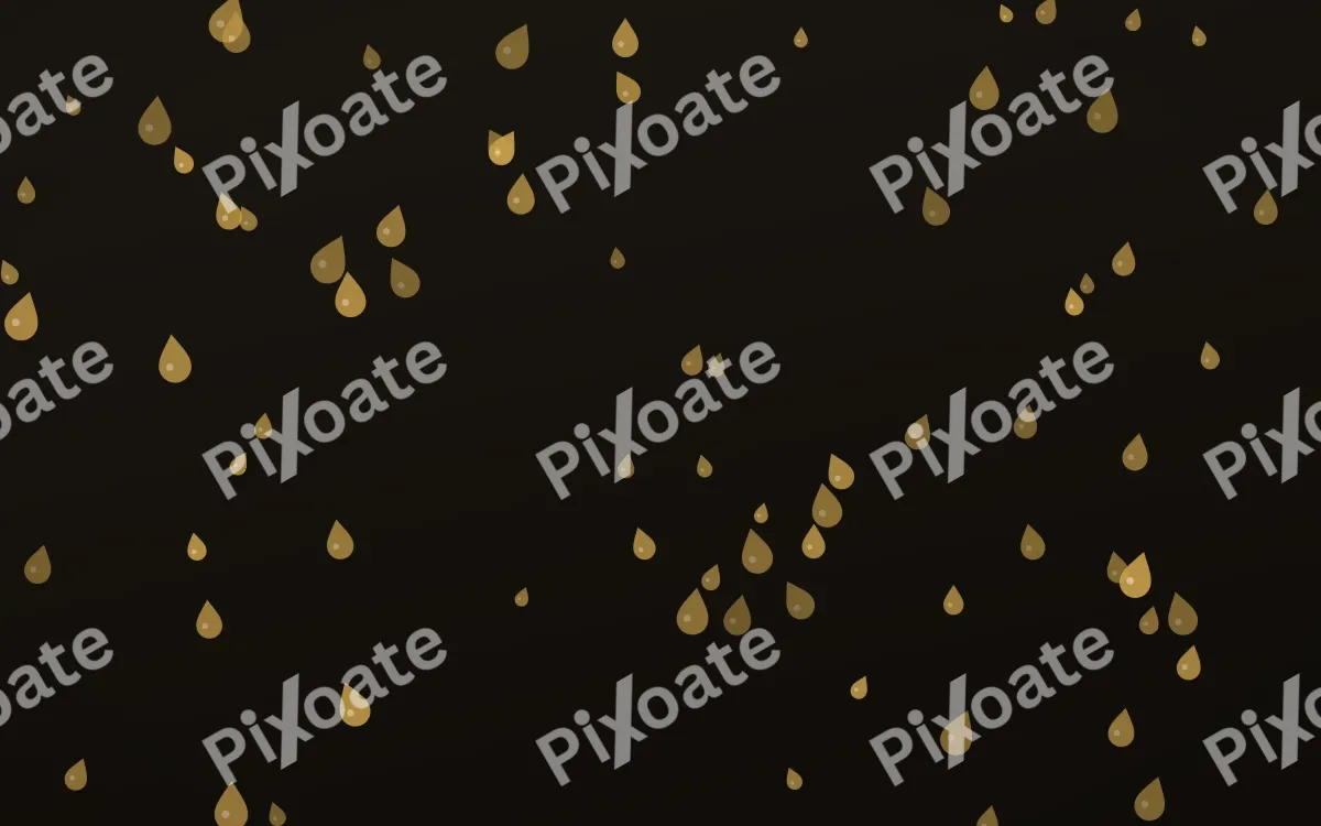 Golden Noir Raindrops — dark gold, yellow and black weather background