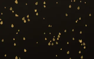 Golden Noir Raindrops — dark gold, yellow and black weather background