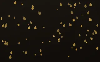 Golden Noir Raindrops III — dark gold, yellow and black weather background, variation III