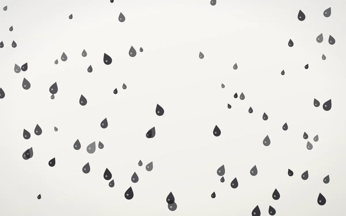 Inkline Raindrops — light grey and white weather background