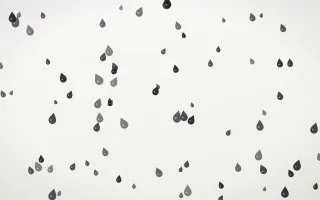 Inkline Raindrops II — light grey and white weather background, variation II