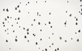 Inkline Raindrops III — light grey and white weather background, variation III