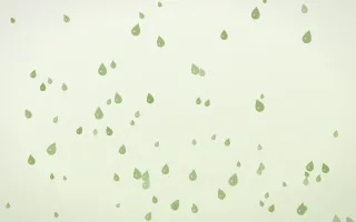 Matcha Latte Raindrops — light green and white weather background