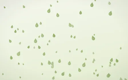 Matcha Latte Raindrops — light green and white weather background