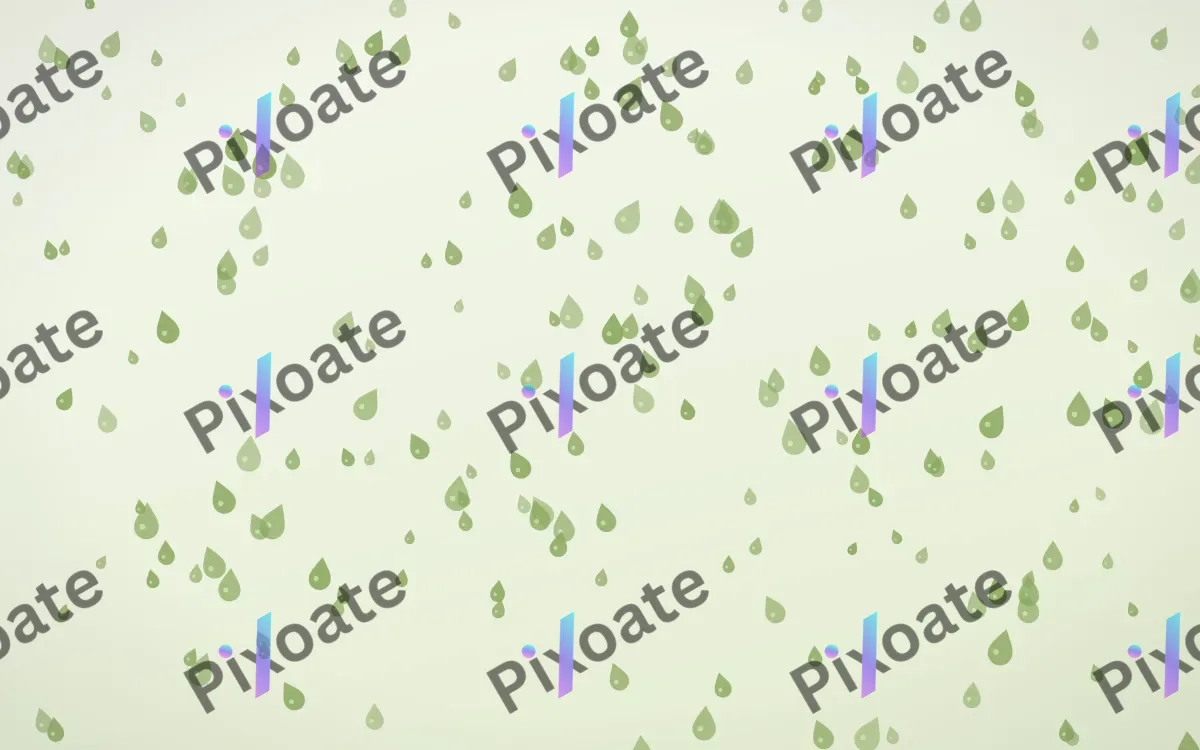 Matcha Latte Raindrops Dense — light green and white weather background