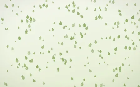 Matcha Latte Raindrops Dense — light green and white weather background