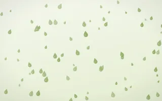 Matcha Latte Raindrops III — light green and white weather background, variation III