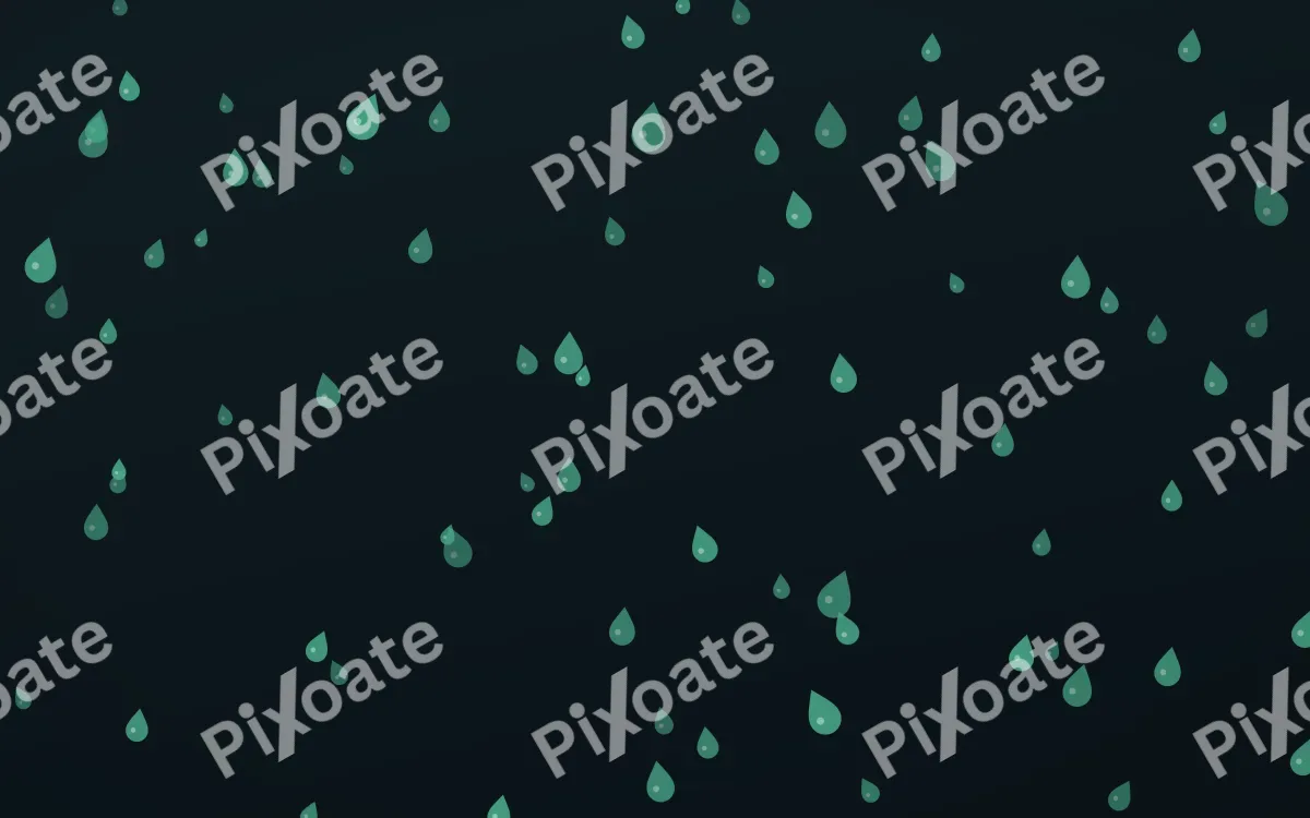 Midnight Garden Raindrops — dark green and black weather background