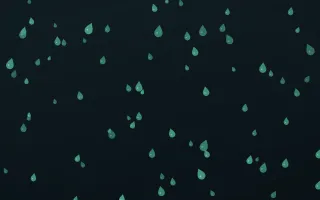 Midnight Garden Raindrops — dark green and black weather background