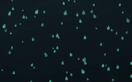 Midnight Garden Raindrops — dark green and black weather background