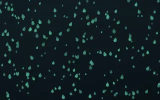 Midnight Garden Raindrops Dense III — dark green and black weather background, variation III