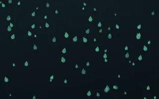 Midnight Garden Raindrops II — dark green and black weather background, variation II