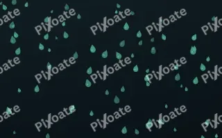 Midnight Garden Raindrops II — dark green and black weather background, variation II