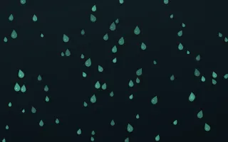 Midnight Garden Raindrops III — dark green and black weather background, variation III