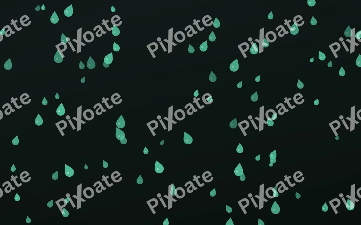 Mint Noir Raindrops — dark green and black weather background
