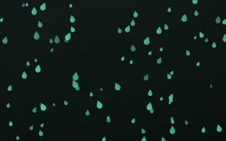Mint Noir Raindrops — dark green and black weather background
