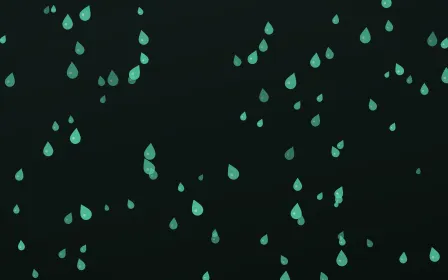 Mint Noir Raindrops — dark green and black weather background
