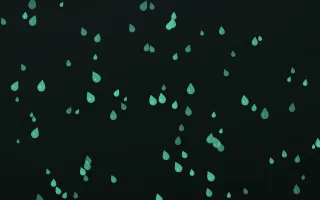 Mint Noir Raindrops II — dark green and black weather background, variation II