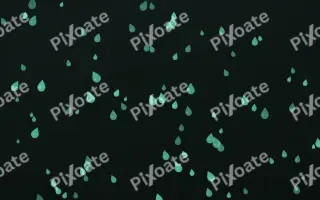 Mint Noir Raindrops II — dark green and black weather background, variation II
