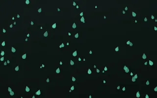 Mint Noir Raindrops III — dark green and black weather background, variation III