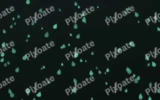 Mint Noir Raindrops III — dark green and black weather background, variation III