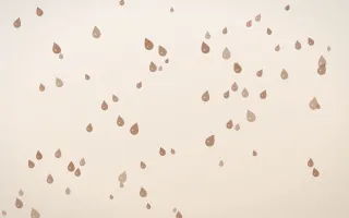 Mocha Milk Raindrops III — light orange and white weather background, variation III