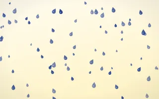 Navy Cream Raindrops II — light blue and white weather background, variation II