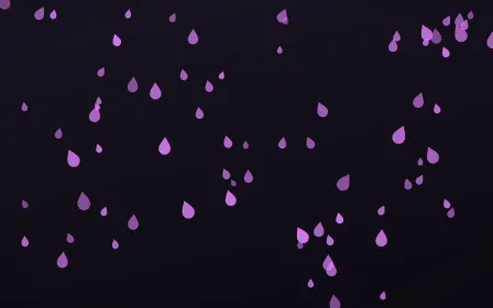Neon Noir Raindrops — dark purple, teal and black weather background