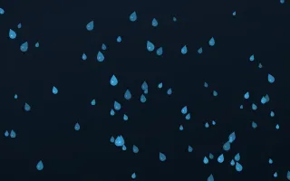 Ocean Ink Raindrops — dark blue weather background