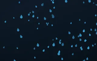 Ocean Ink Raindrops II — dark blue weather background, variation II