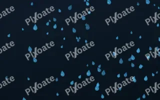 Ocean Ink Raindrops II — dark blue weather background, variation II