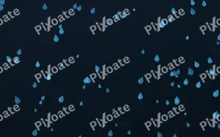 Ocean Ink Raindrops III — dark blue weather background, variation III