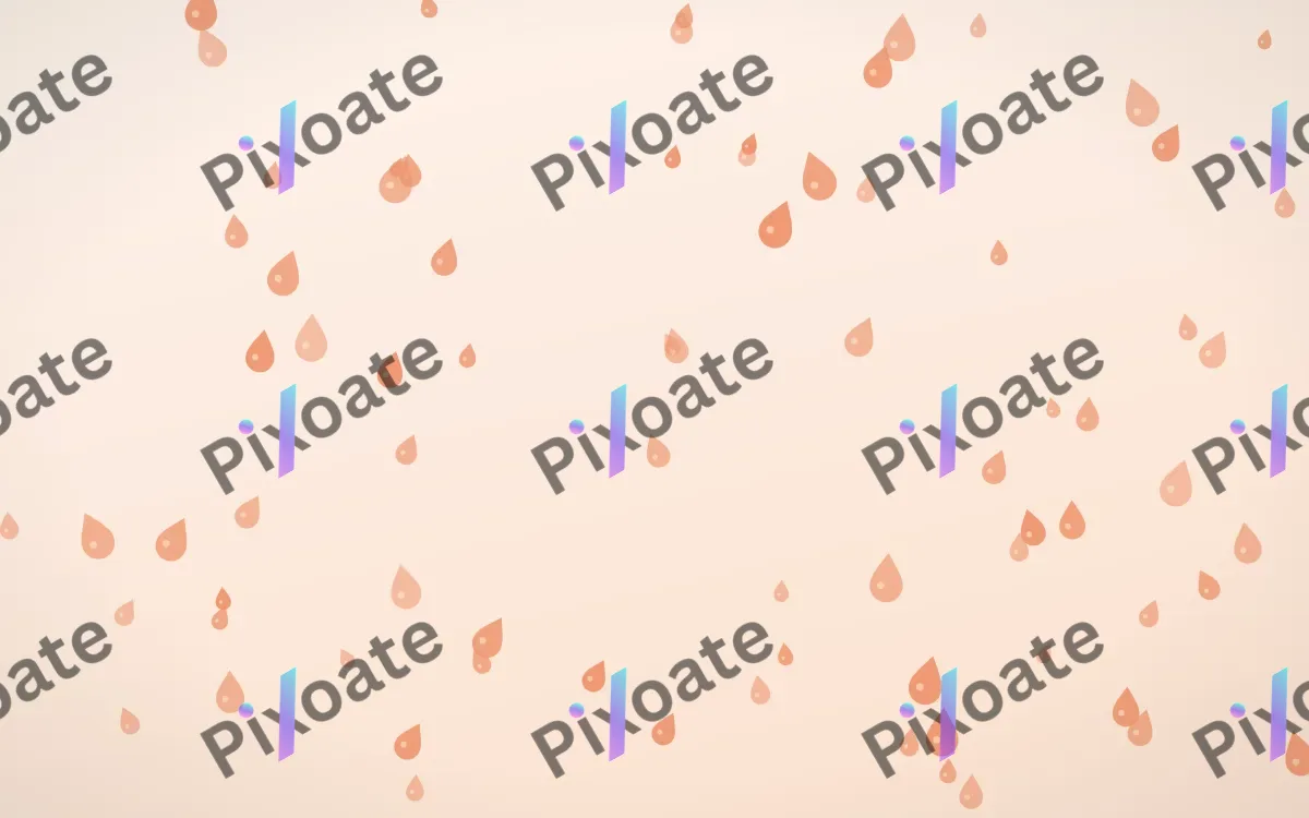 Peach Fuzz Raindrops — light orange and white weather background