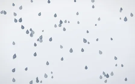 Slate Mist Raindrops — light blue and white weather background