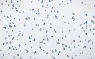 Slate Mist Raindrops Dense III — light blue and white weather background, variation III