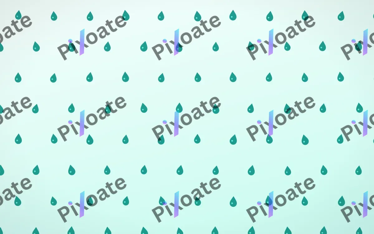 Teal Raindrops — light teal and white weather background