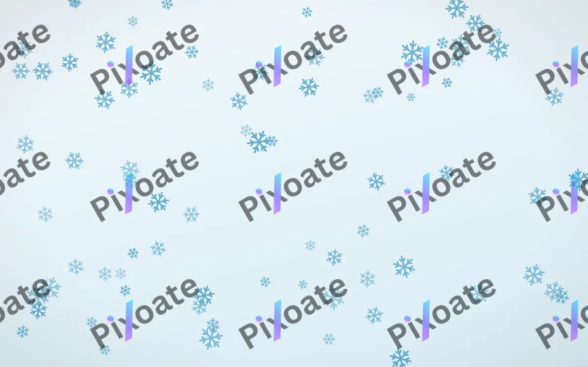 Arctic Frost Snowflakes — light blue and white weather background