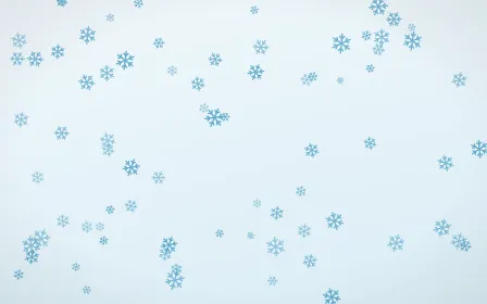 Arctic Frost Snowflakes — light blue and white weather background