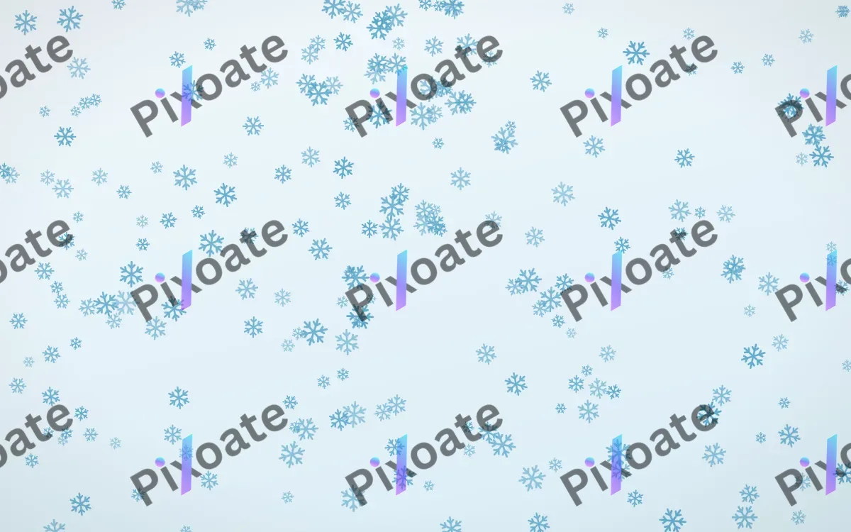 Arctic Frost Snowflakes Dense — light blue and white weather background