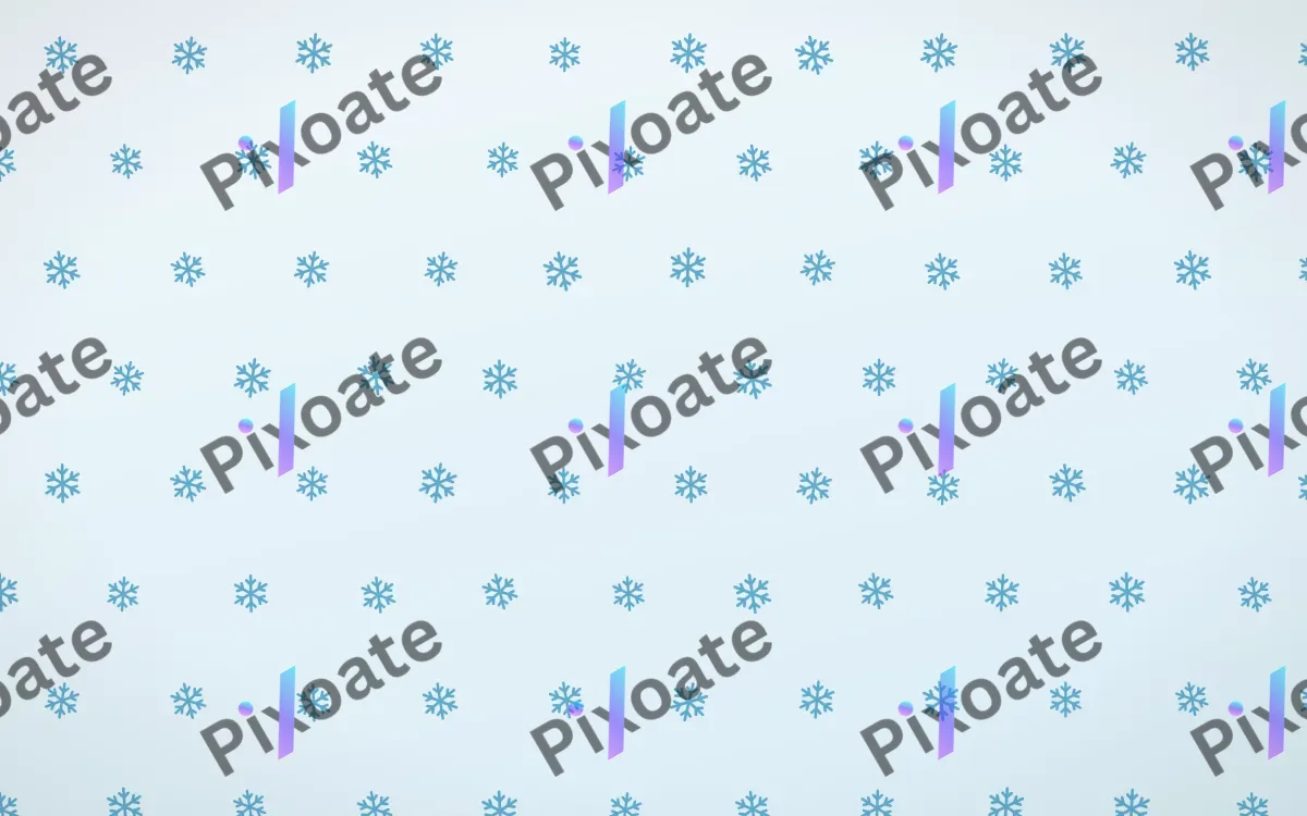Arctic Frost Snowflakes Tiled — light blue and white weather background