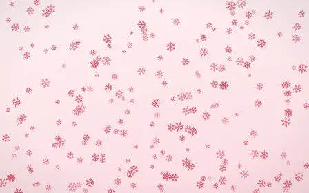 Cherry Soda Snowflakes Dense — light red and white weather background