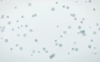 Coastal Fog Snowflakes — light blue and white weather background