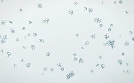 Coastal Fog Snowflakes — light blue and white weather background