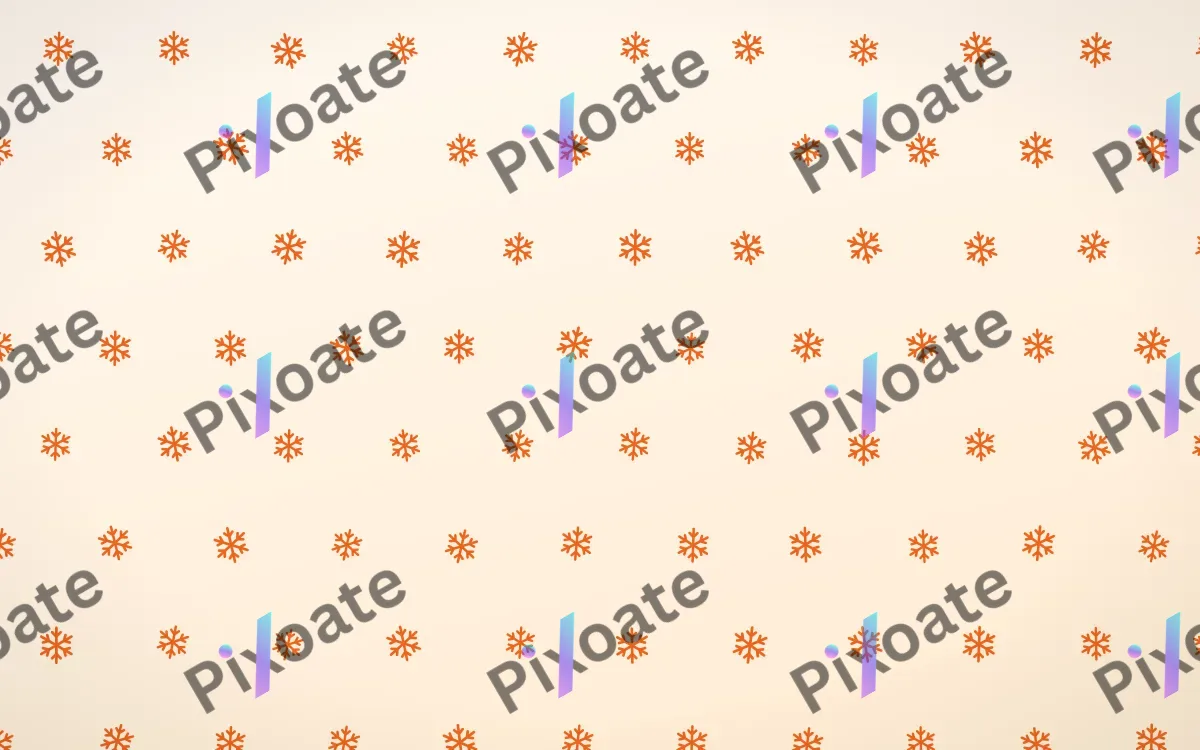 Coral Snowflakes — light orange and white weather background