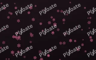 Flamingo Noir Snowflakes II — dark pink and black weather background, variation II