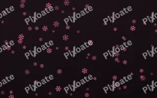 Flamingo Noir Snowflakes III — dark pink and black weather background, variation III