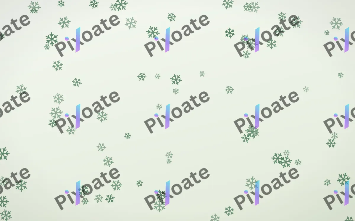 Forest Cream Snowflakes — light green and white weather background